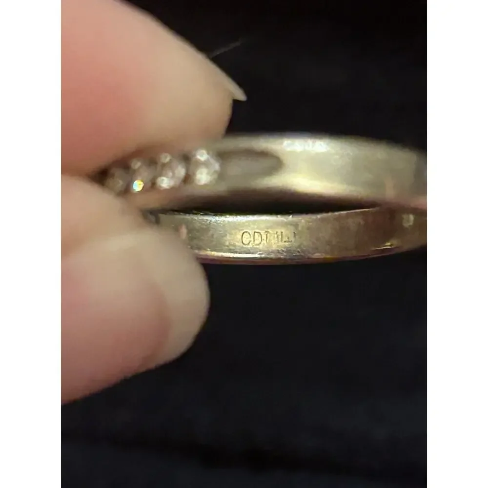 Vintage Rogers 1/4 CTW Diamond Channel Wedding Band Ring Size 8 w/ Box